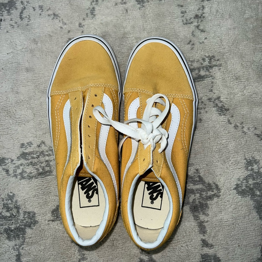 Vans Yellow and White Women's Shoes